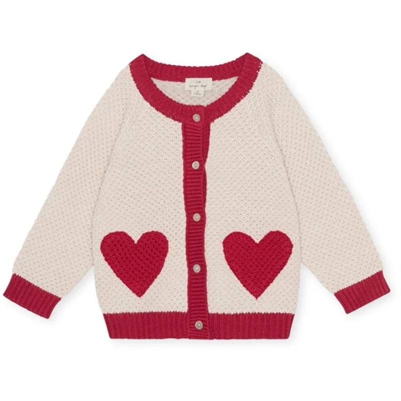 Office cardiganKonges Sløjd Heart Mix Arc Strik Wool Cardigan