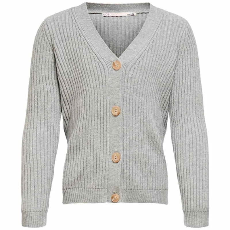 Bridal cardiganKids ONLY Light Grey Melange Katia Knit Cardigan