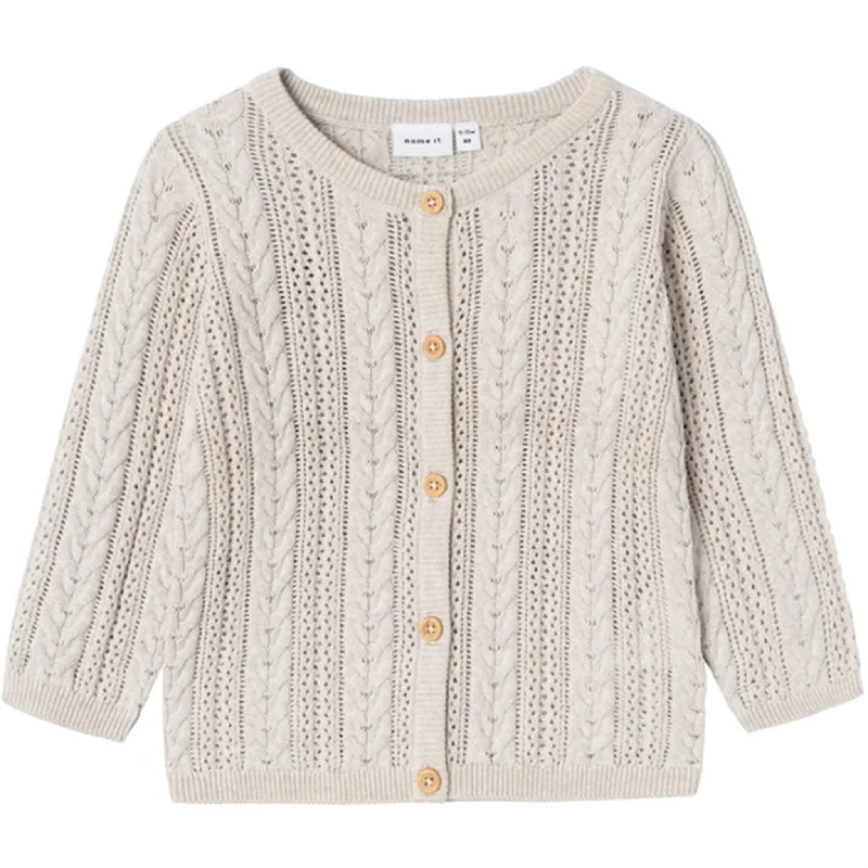 Convertible cardiganName it Peyote Melange Bepil Knit Cardigan