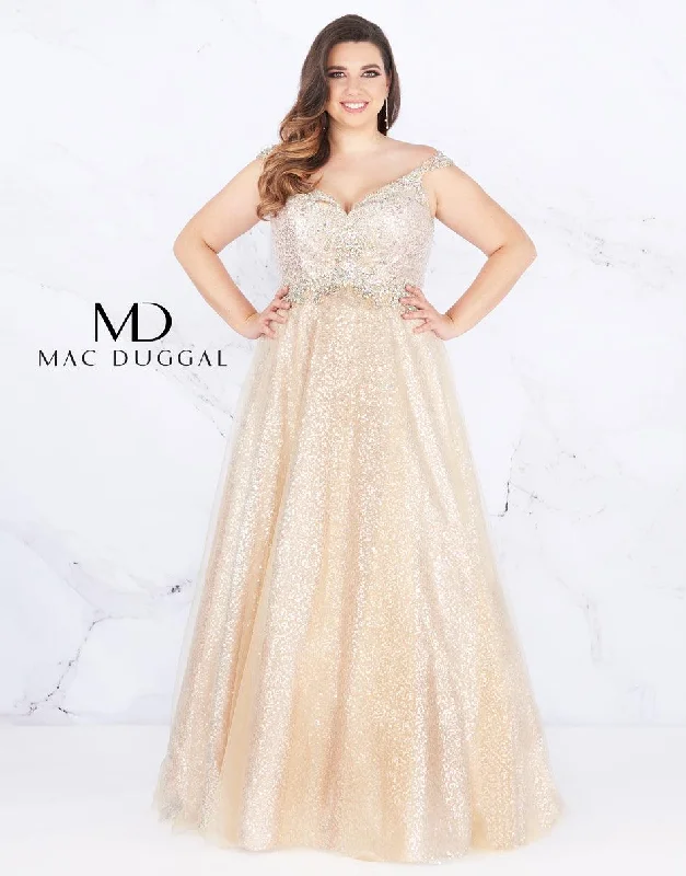 TightoffenseMac Duggal 65037 Prom Long Plus Size Dress Sale