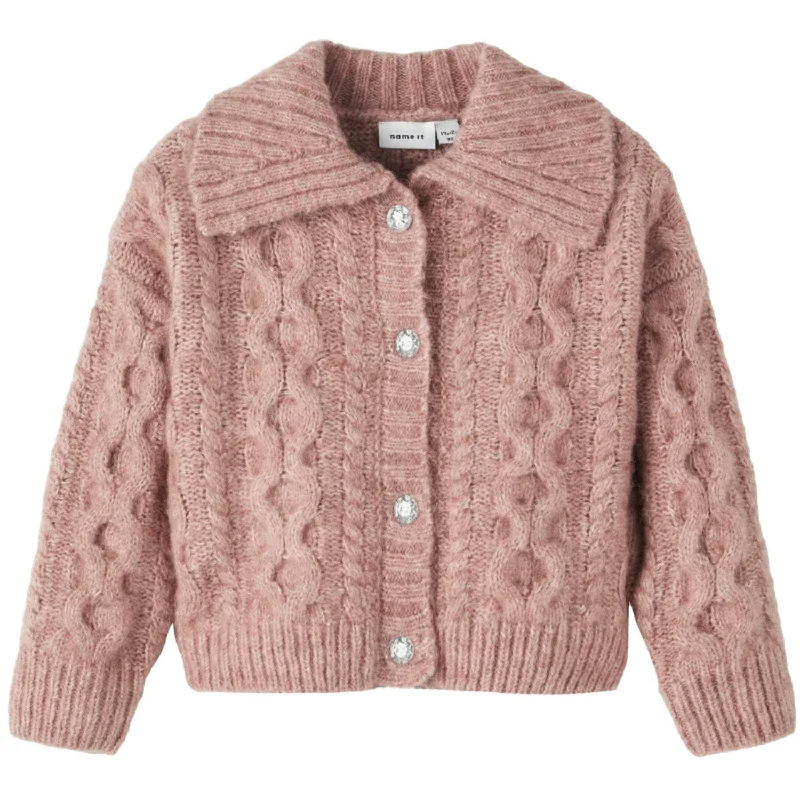 Moisture-wicking cardiganName it Light Mahogany Ohalli Knit Cardigan