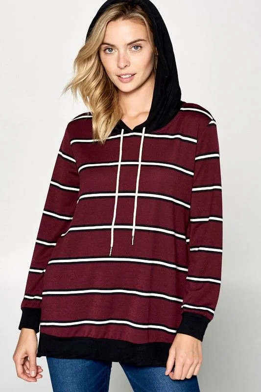 Smart cardiganBurgundy Stripe Cardigan