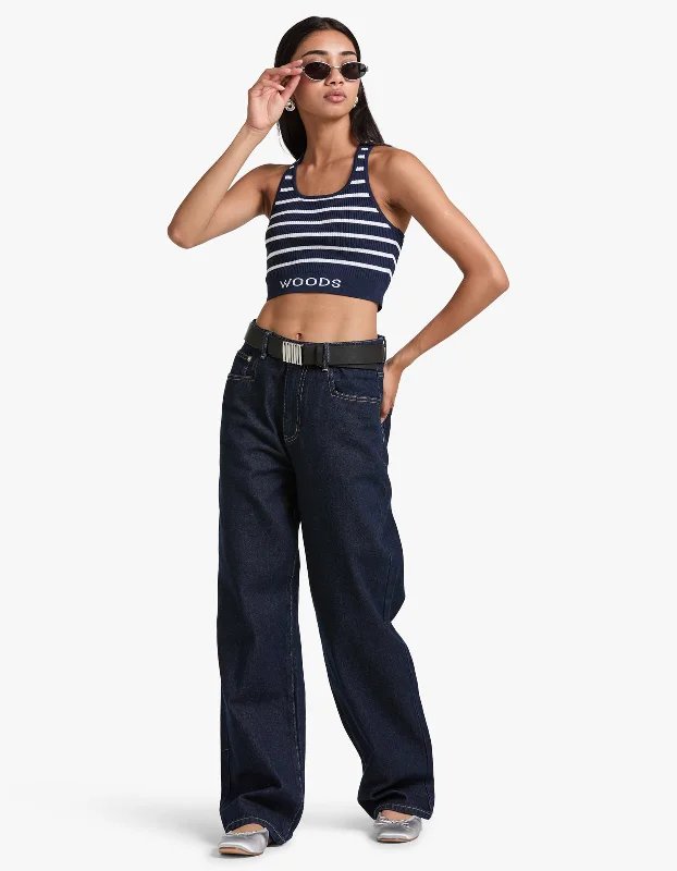 Outdoor hoodieLyra Crop - Navy/Ivory