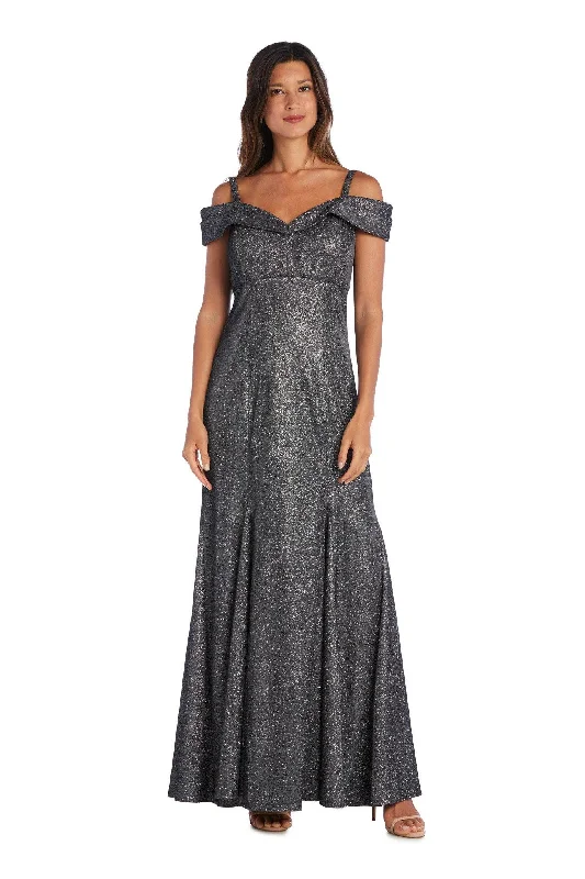 TightscheduleR&M Richards 5759 Evening Long Formal Metallic Dress