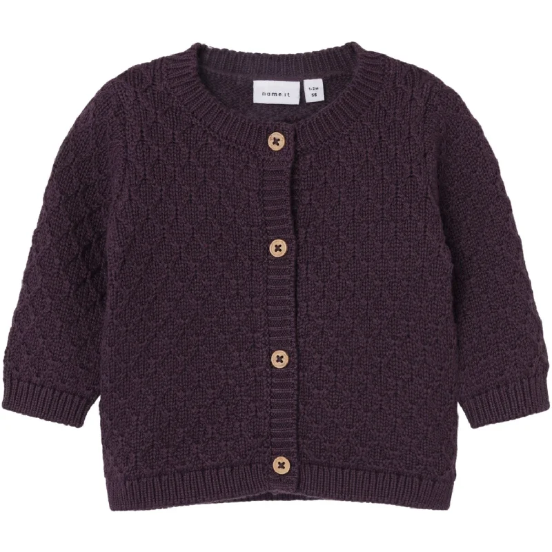 Heated cardiganName It Plum Perfect Lomille Knit Cardigan