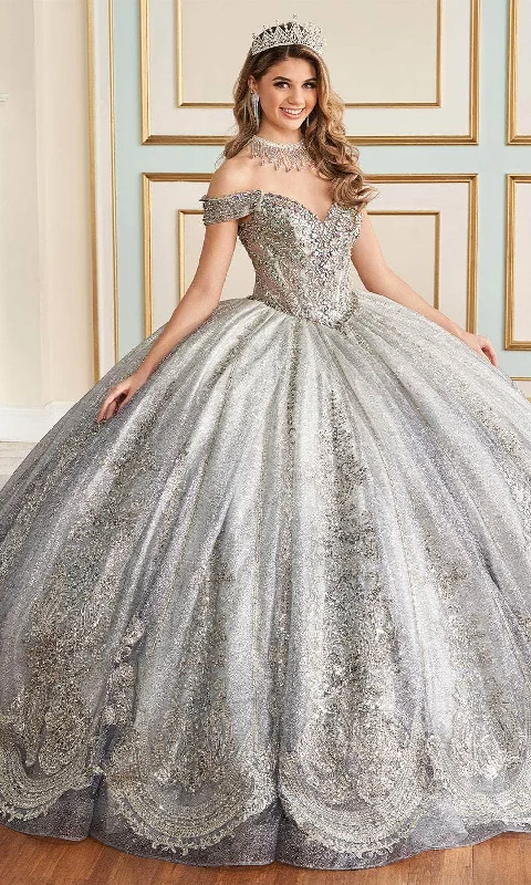 TightspotPrincesa by Ariana Vara PR30173 - Glitter Tulle with Cathedral Train Quinceañera Gown