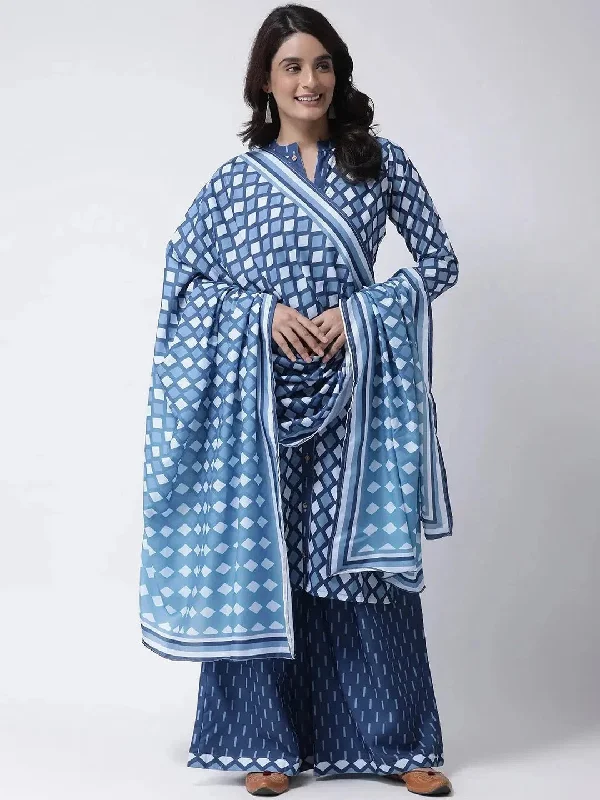 Hangup Women Standard Printed Indian Ethnic Set-X36_3Pc_KurtaSet