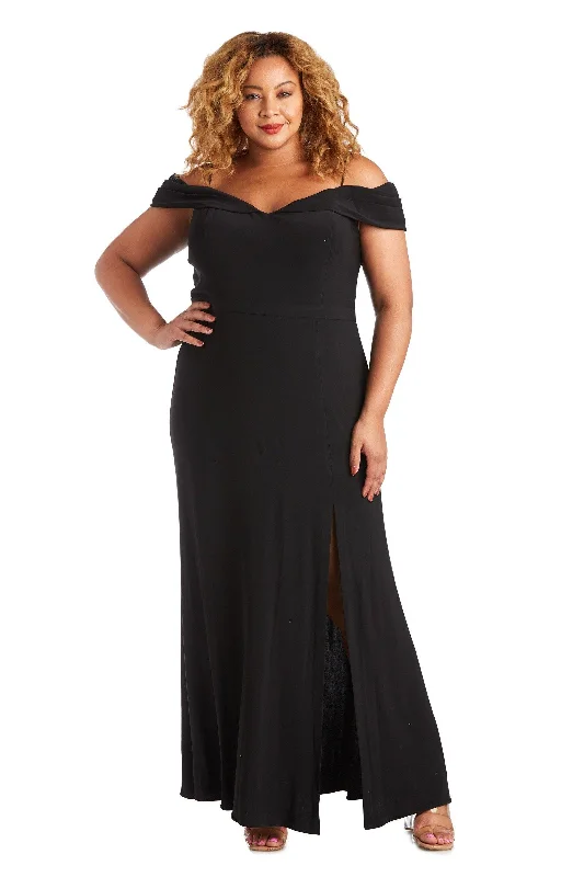 TightcuffMorgan & Co 12343WMM Long Plus Size Evening Dress