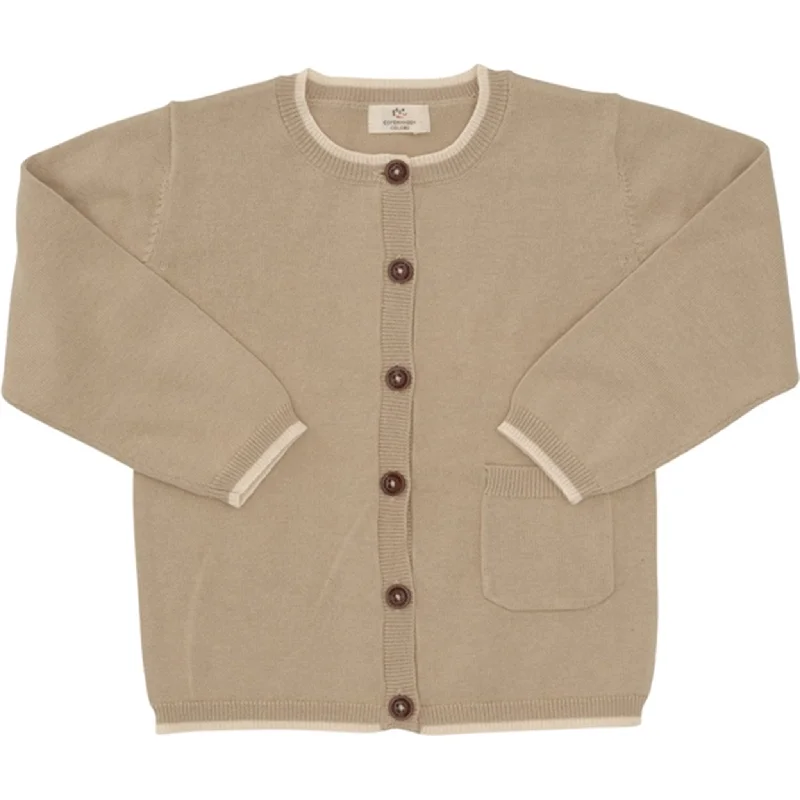 Vegan cardiganCopenhagen Colors Lt Taupe Cardigan w. Pocket