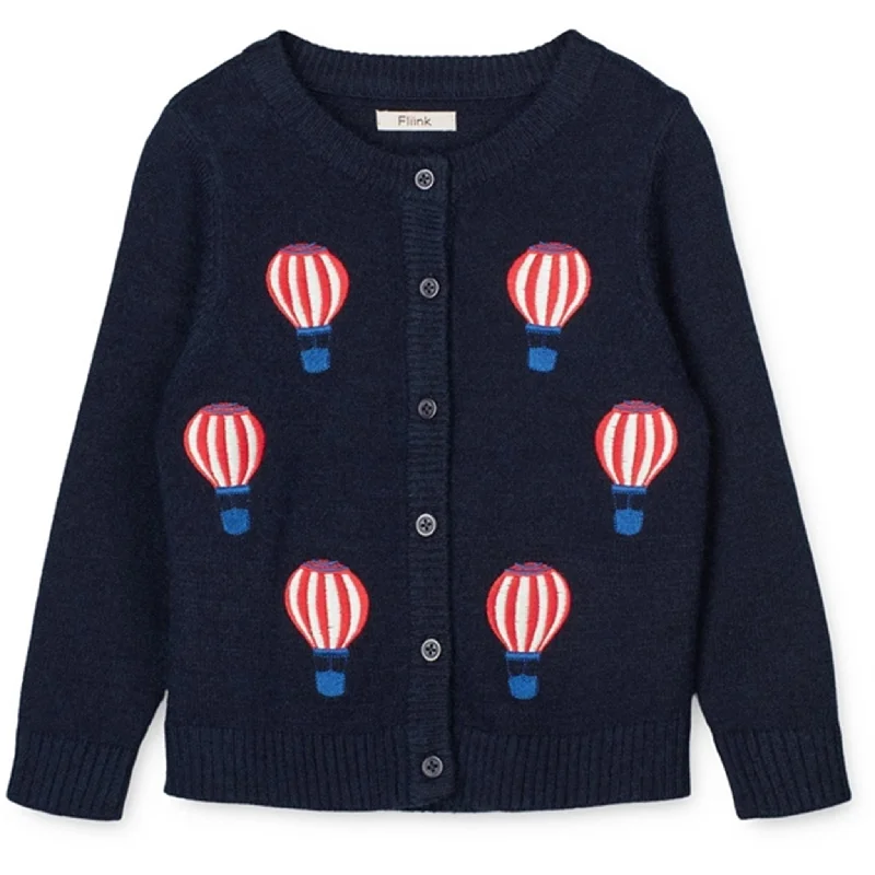 Fitted cardiganFliink Navy Alon Cardigan