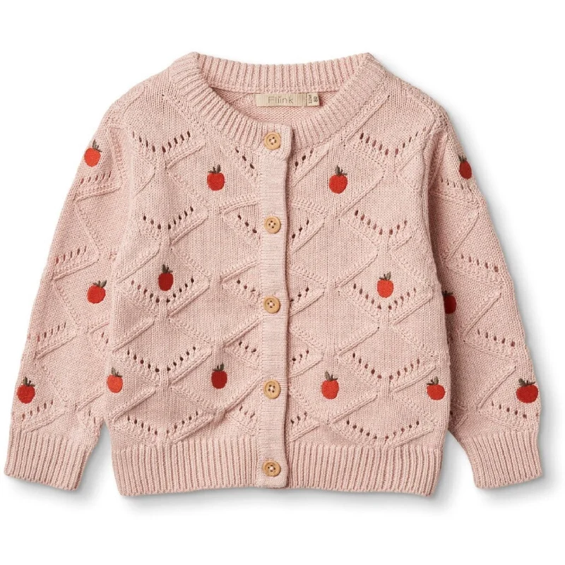 Cable-knit cardiganFliink Peach Whip Mela Apple Cardigan