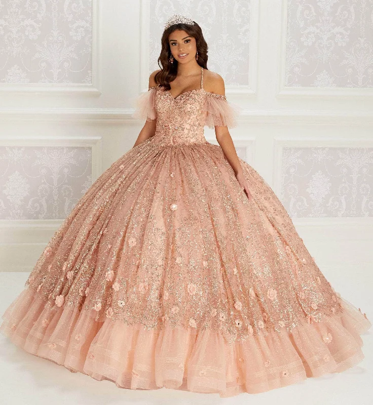 TightsoundPrincesa by Ariana Vara PR22144 - Embroidered Glitter Tulle Quinceañera Ball Gown