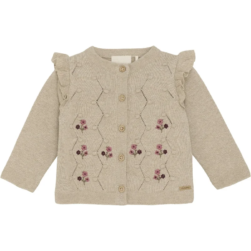 Light-reflective cardiganMinymo Beige Melange Cardigan Knit