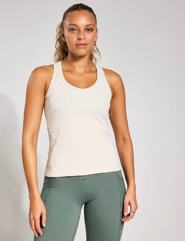 Mesh teeLeera Tank - Sand