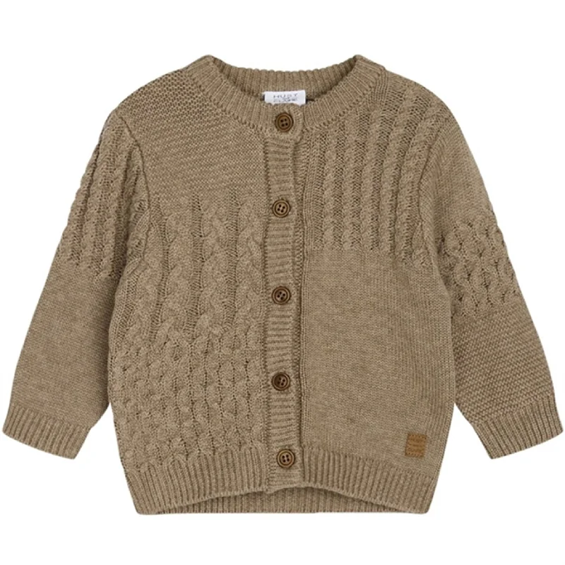 Wool cardiganHust & Claire Baby Deer Brown Melange Charli Knit Cardigan