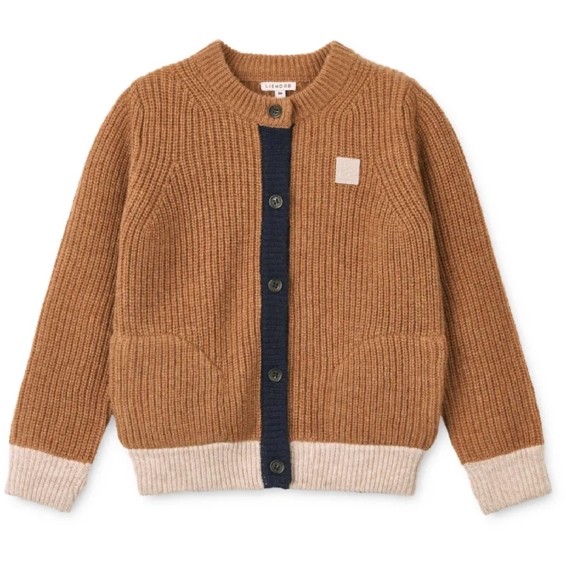 Button-up cardiganLieWood Golden Caramel Melange Tiago Knit Cardigan