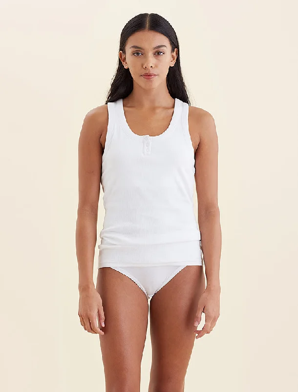 Training vestMilla Rib Shelf Bra Henley Tank