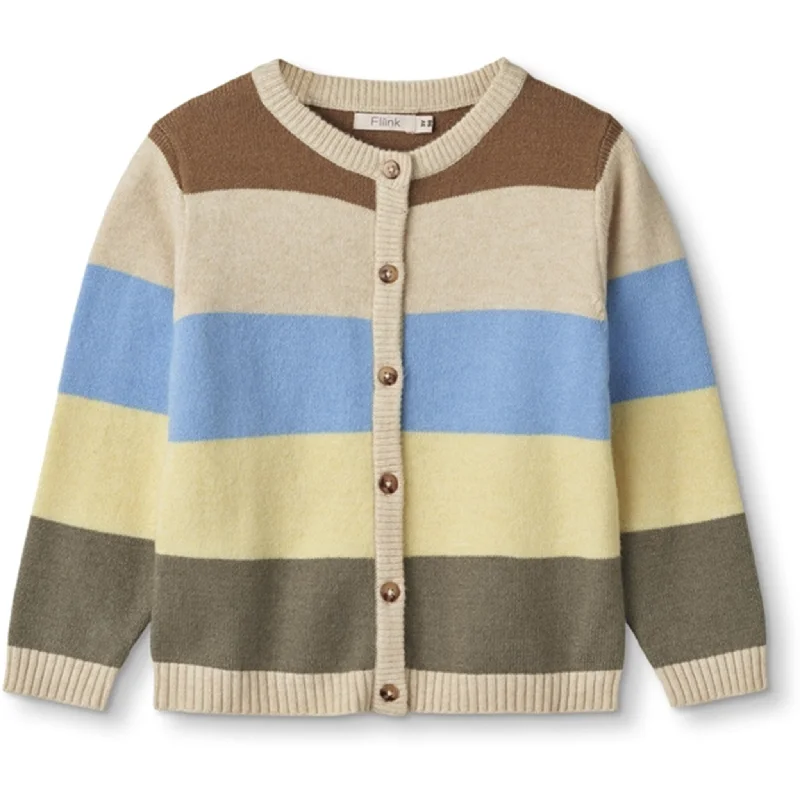 Luxury cardiganFliink Sandshell Multi Stripe Cardigan