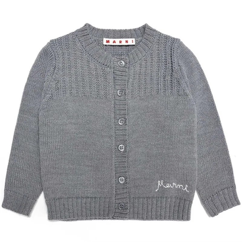 Vegan cardiganMarni Medium Grey Knit Cardigan