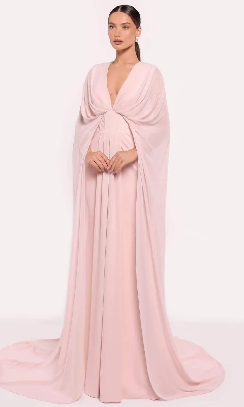 TightcornerTarik Ediz 98885 - Draped V-Neck Evening Gown