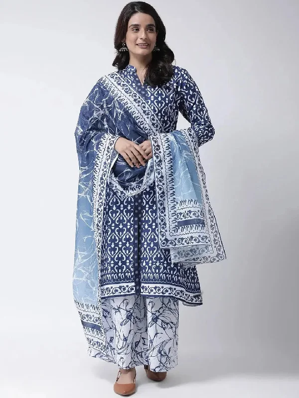 Hangup Women Standard Printed Indian Ethnic Set-X27_3Pc_KurtaSet