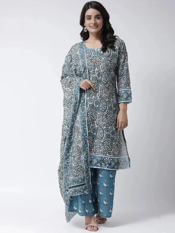 Hangup Women Standard Printed Indian Ethnic Set-X14_3Pc_KurtaSet