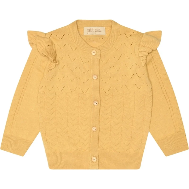 Lounge cardiganPetit Piao Yellow Corn Cardigan