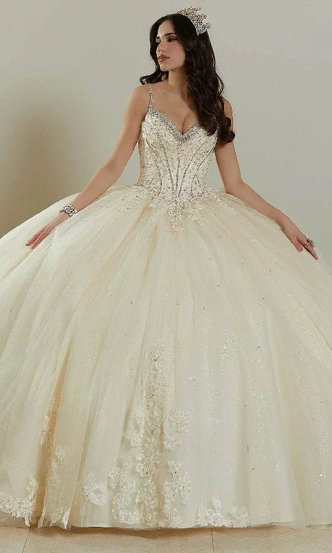 TightscheduleVizcaya by Mori Lee 89482 - Beaded Appliqued V-Neck Ballgown