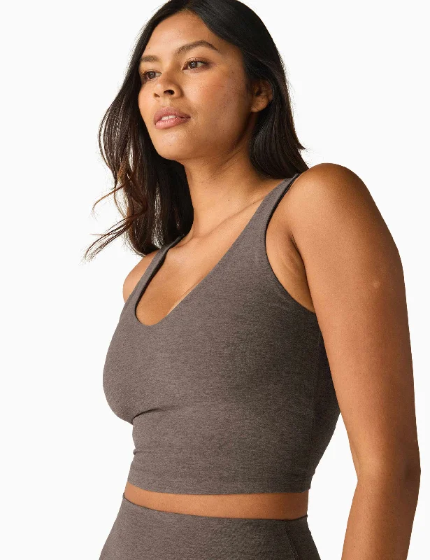 Outdoor hoodieSpacedye Good Day Cropped Tank - Soft Umber Heather