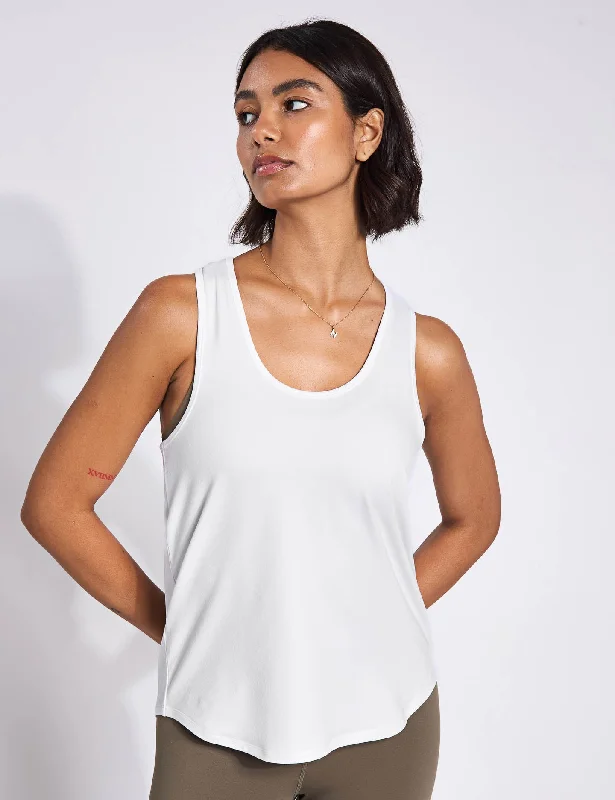 Breathable teeReSet Relaxed Tank - White