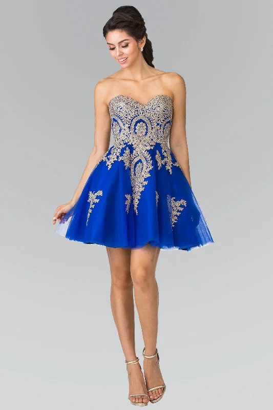 TightsyncHomecoming Short Strapless Prom Cocktail Dress