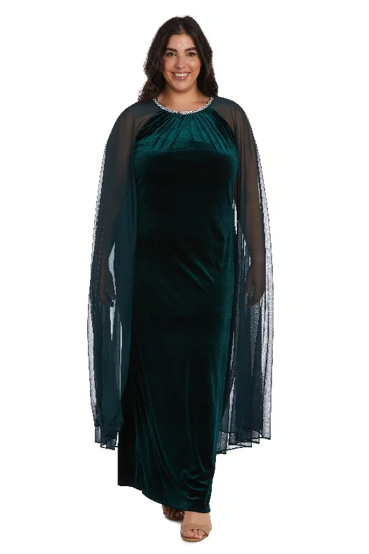 TightstrapR&M Richards 2642W Long Formal Plus Size Cape Dress