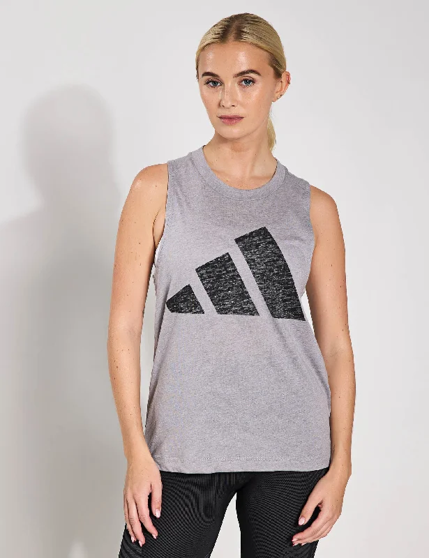 Performance teeEssentials Winners Tank Top - Solid Grey/Black