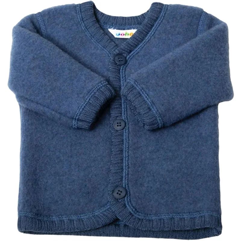 Draped cardiganJoha Wool Blue Melange Cardigan