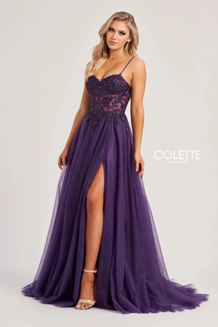 TightnessColette By Daphne CL8280 - Spaghetti Strap Tulle Gown