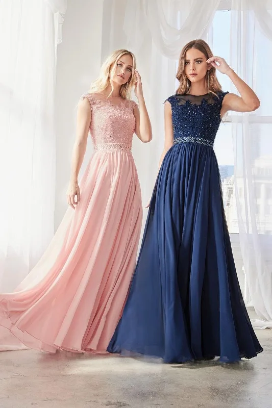 TightchainCinderella Divine UJ0011 Cap Sleeve Formal Dress Chiffon Prom Long Gown