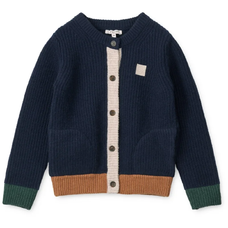 Belted cardiganLieWood Classic Navy Tiago Knit Cardigan