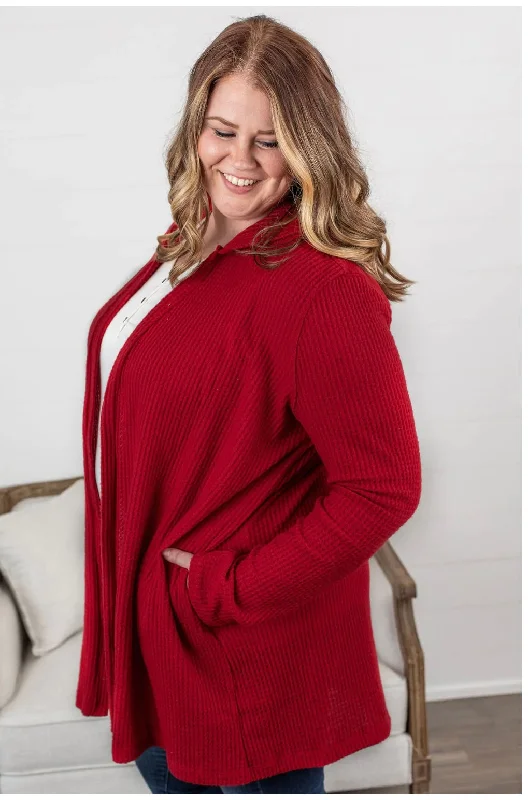 Maternity cardiganClaire Hooded Waffle Cardigan