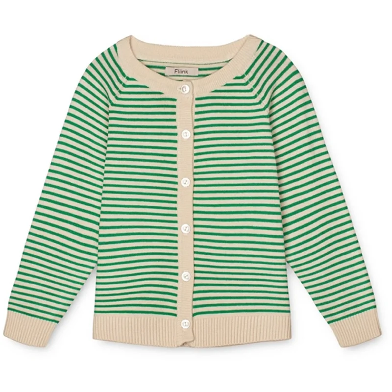 Smart cardiganFliink Jelly Bean Green Stripe Fave Stripe Knitted Cardigan