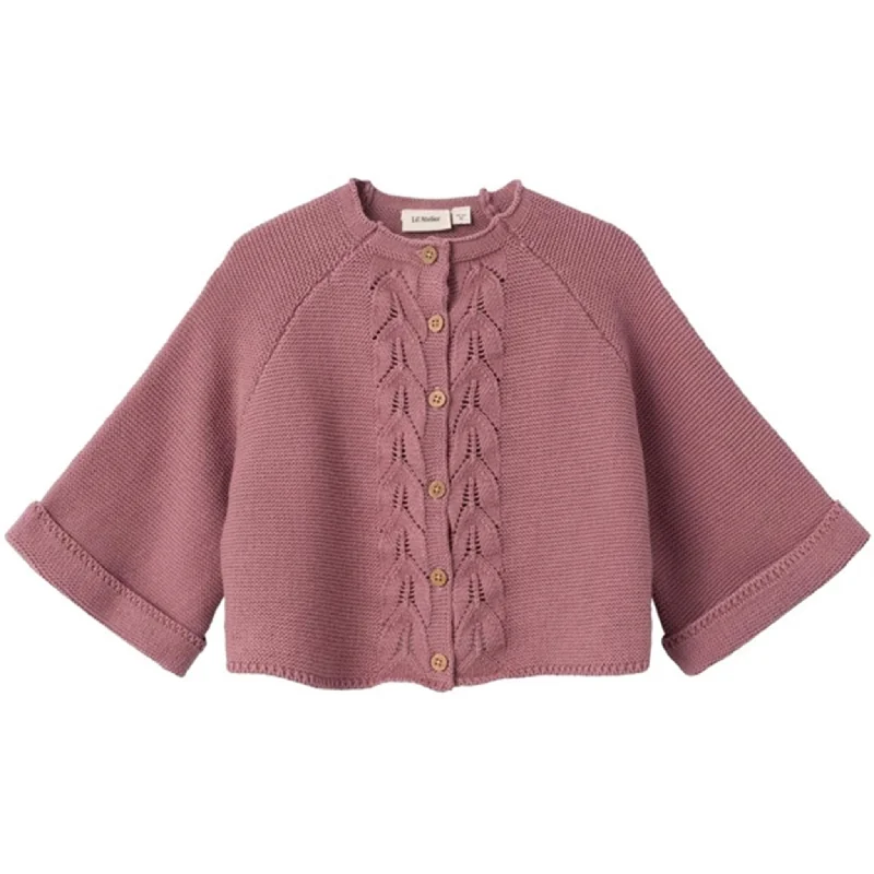 Patchwork cardiganLil'Atelier Nostalgia Rose Dora 3/4-sleeved Knit Cardigan