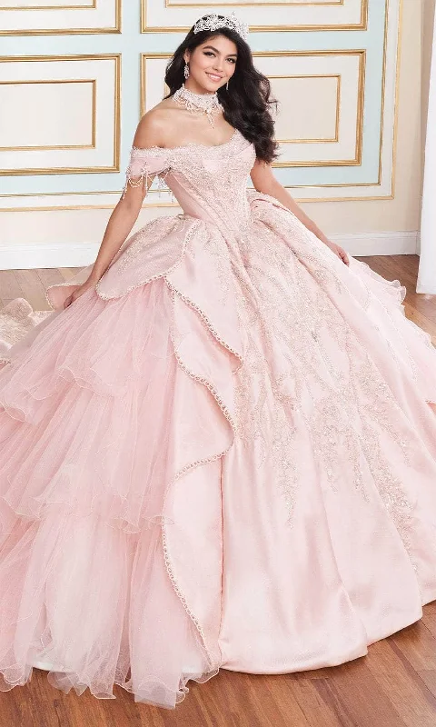 TightbandPrincesa by Ariana Vara PR70102 - Stone Accented Off-Shoulder Ball Gown