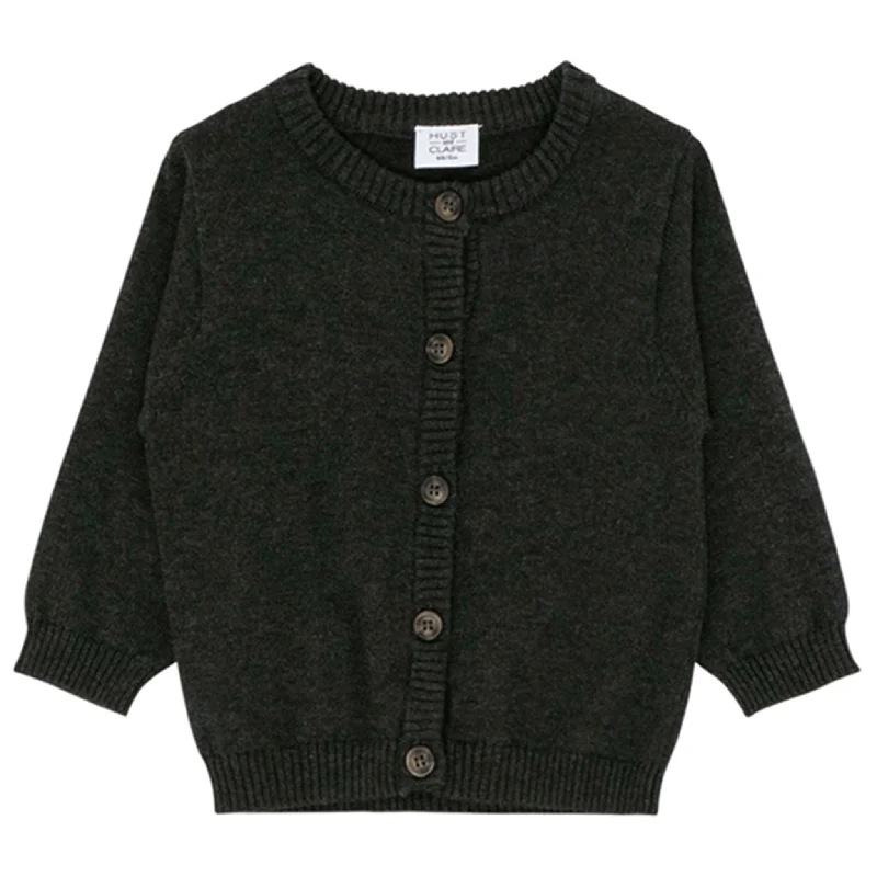 Monochrome cardiganHust & Claire Baby Dark Grey Melange Clyde Cardigan NOOS