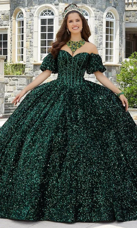 TightfitMori Lee 60171 - Velvet Sequin Sweetheart Ballgown