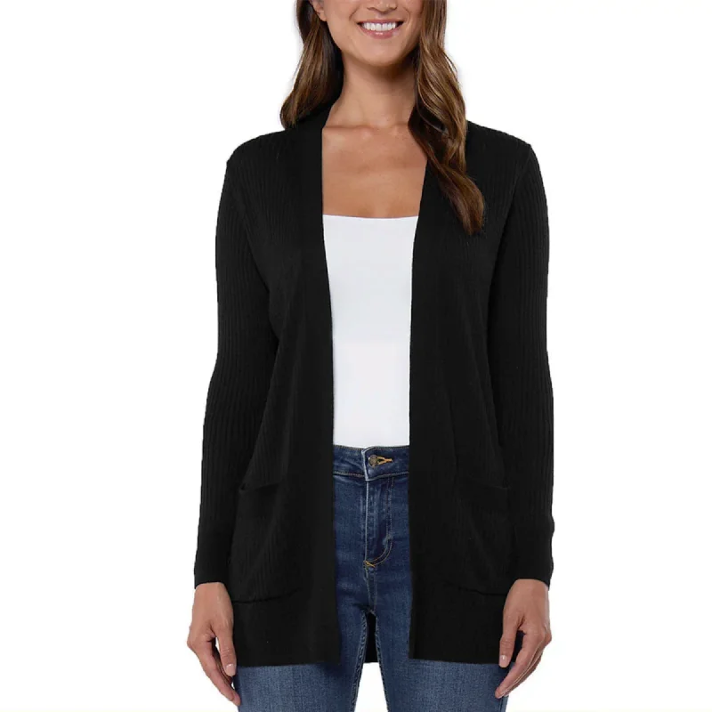 Convertible cardiganMatty M Women's Soft Ribbed Knit Midweight Open Front Cardigan