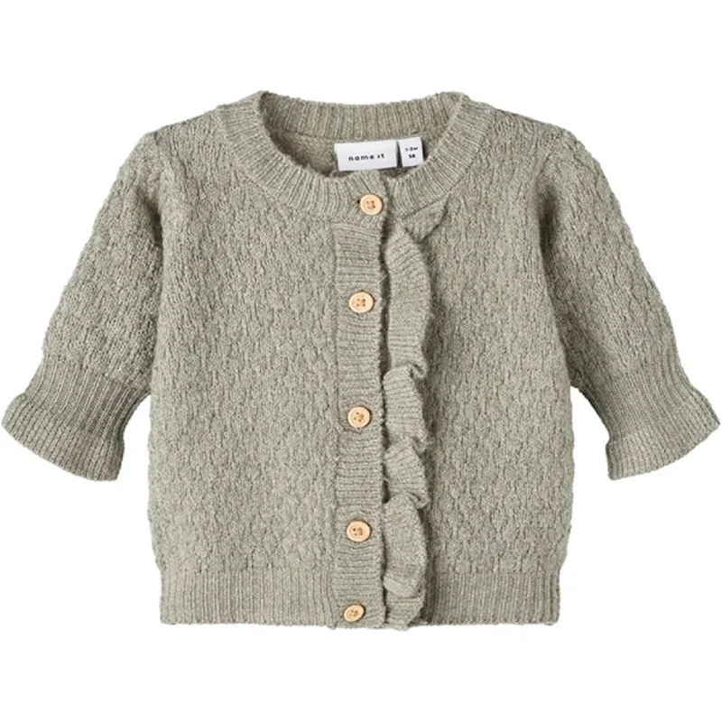 Velvet cardiganName it Dried Sage Tofemme Knit Cardigan