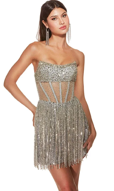 TightexecutionAlyce Paris 4941 - Embellished Strapless Cocktail Dress