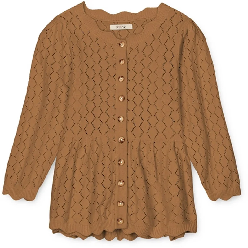 Eco-friendly cardiganFliink Tigers Eye Oma Knitted Cardigan