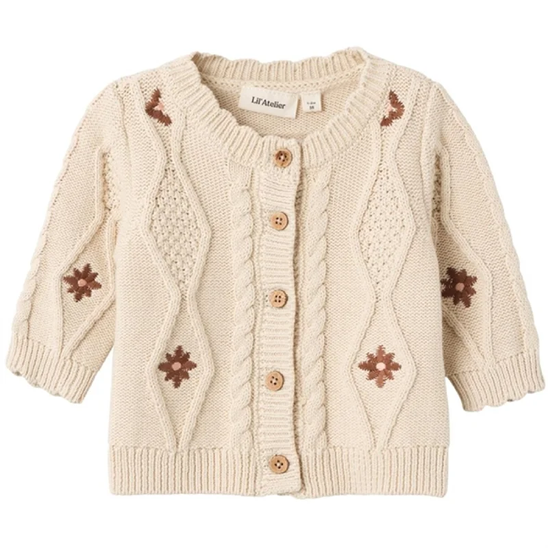 Lil'Atelier Fog Tila Knit Cardigan