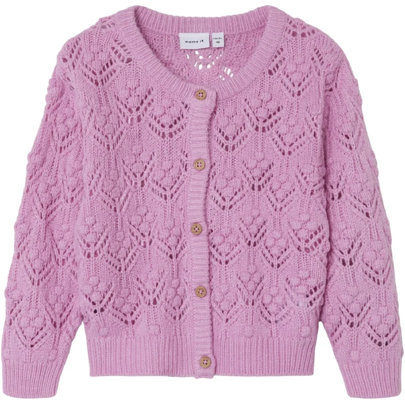 V-neck cardiganName It Pastel Lavender Lasille Knit Cardigan