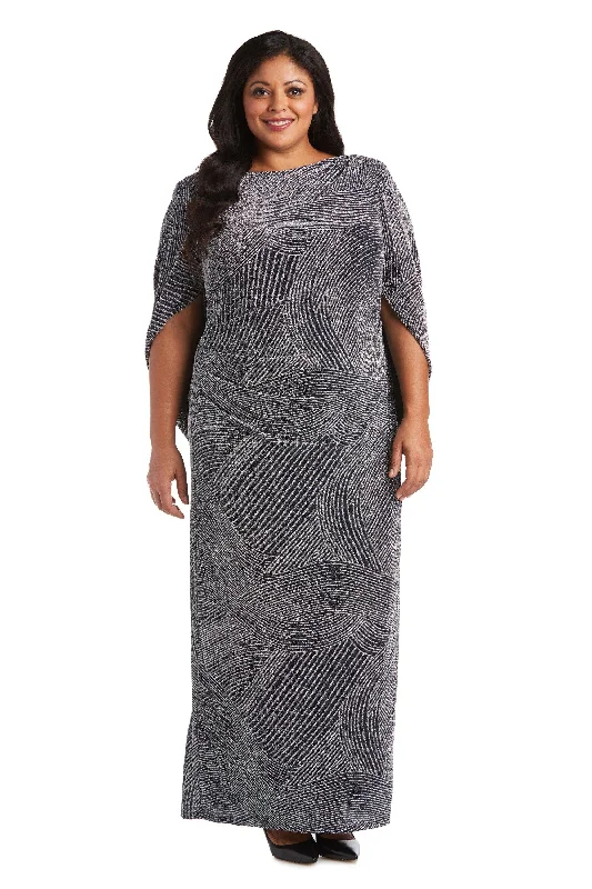 TightbondR&M Richards 5912W Plus Size Metallic Long Dress